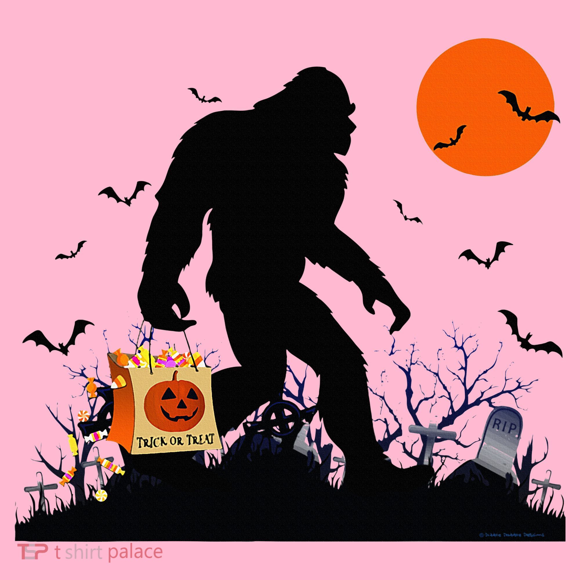 Funny Halloween Bigfoot Trick or Treating Bigfoot Coaster