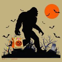 Funny Halloween Bigfoot Trick or Treating Bigfoot Long Sleeve Shirt thumb 2