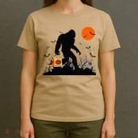 Funny Halloween Bigfoot Trick or Treating Bigfoot T-Shirt thumb 4