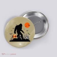 Funny Halloween Bigfoot Trick or Treating Bigfoot Button thumb 0