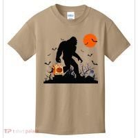 Funny Halloween Bigfoot Trick or Treating Bigfoot Kids T-Shirt thumb 0