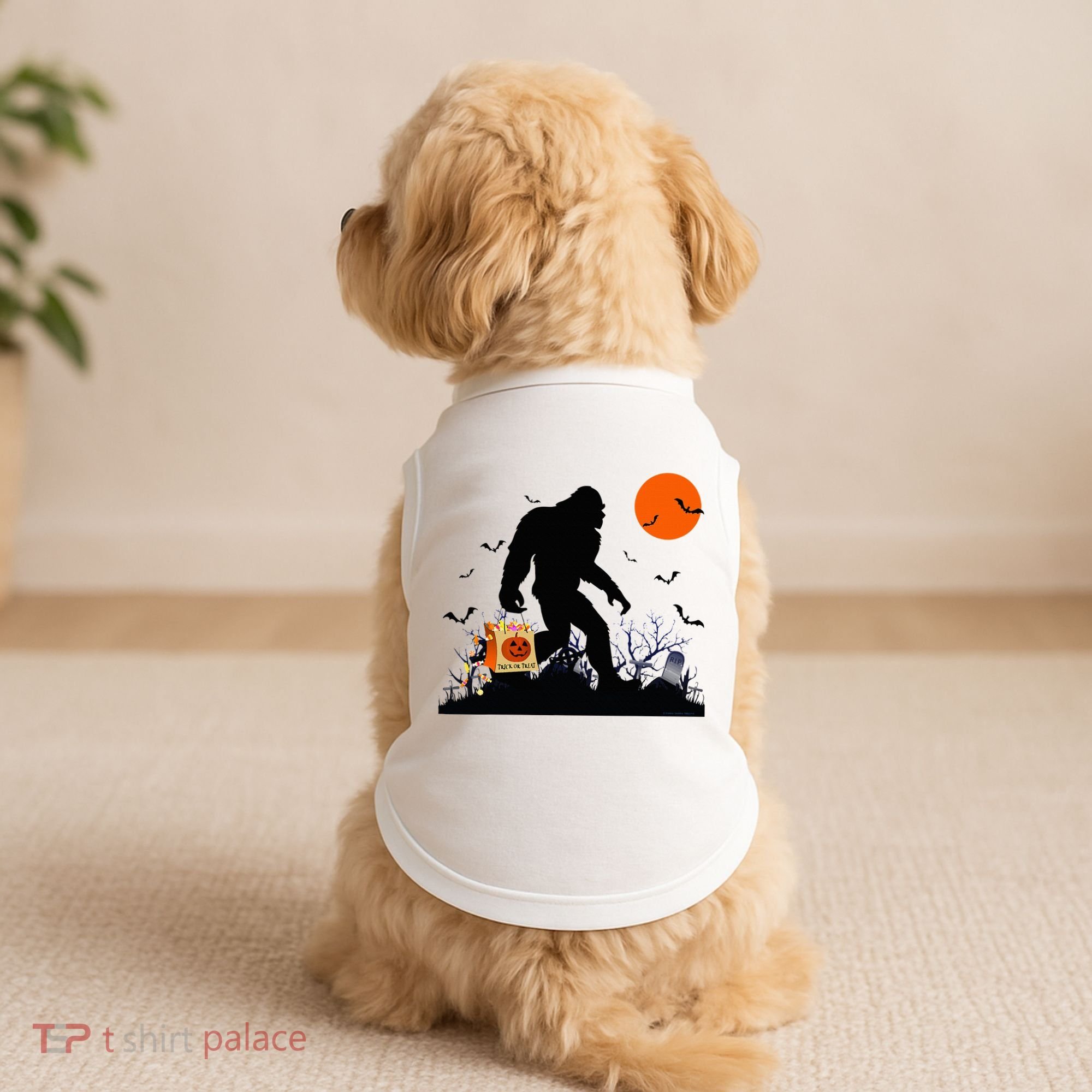 Funny Halloween Bigfoot Trick or Treating Bigfoot Doggie Tank