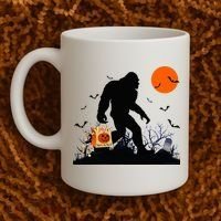 Funny Halloween Bigfoot Trick or Treating Bigfoot Coffee Mug thumb 2