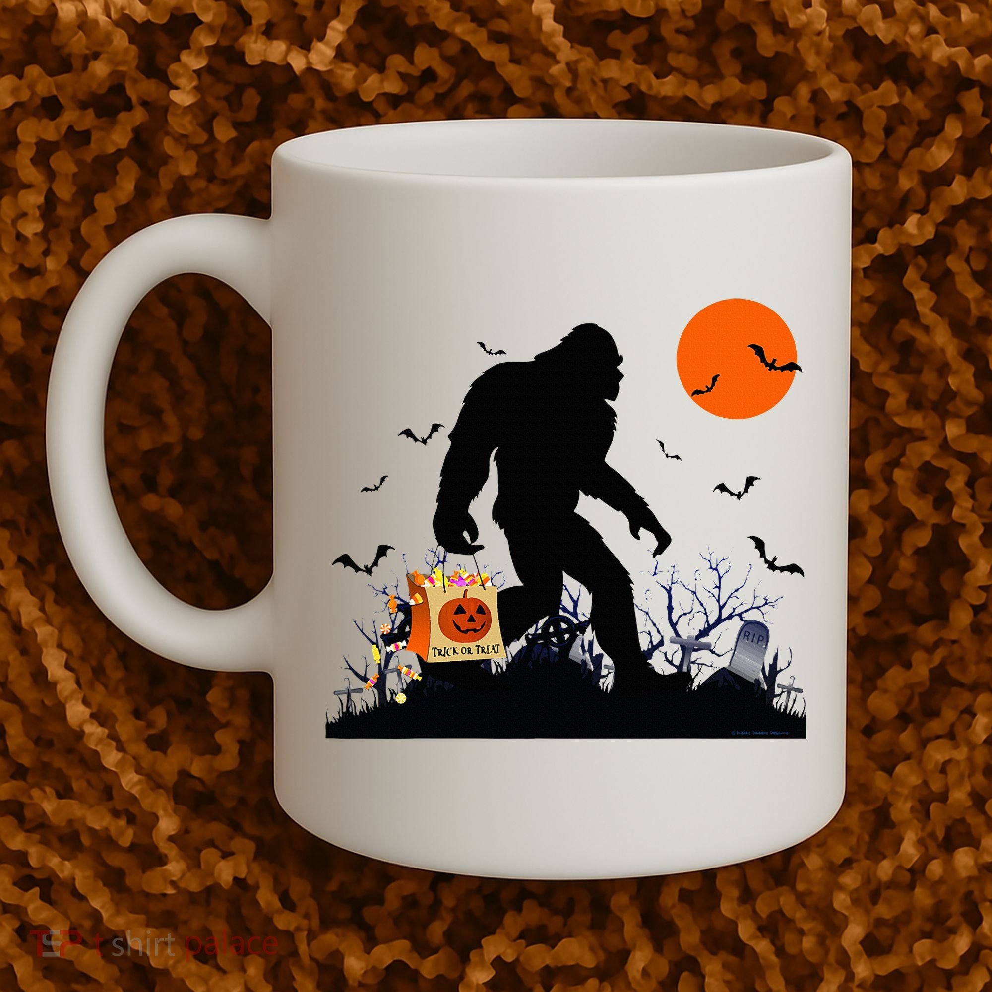 Funny Halloween Bigfoot Trick or Treating Bigfoot Coffee Mug