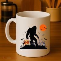 Funny Halloween Bigfoot Trick or Treating Bigfoot Coffee Mug thumb 4