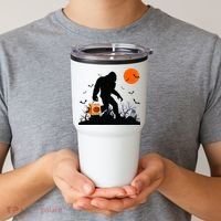 Funny Halloween Bigfoot Trick or Treating Bigfoot Tumbler thumb 2