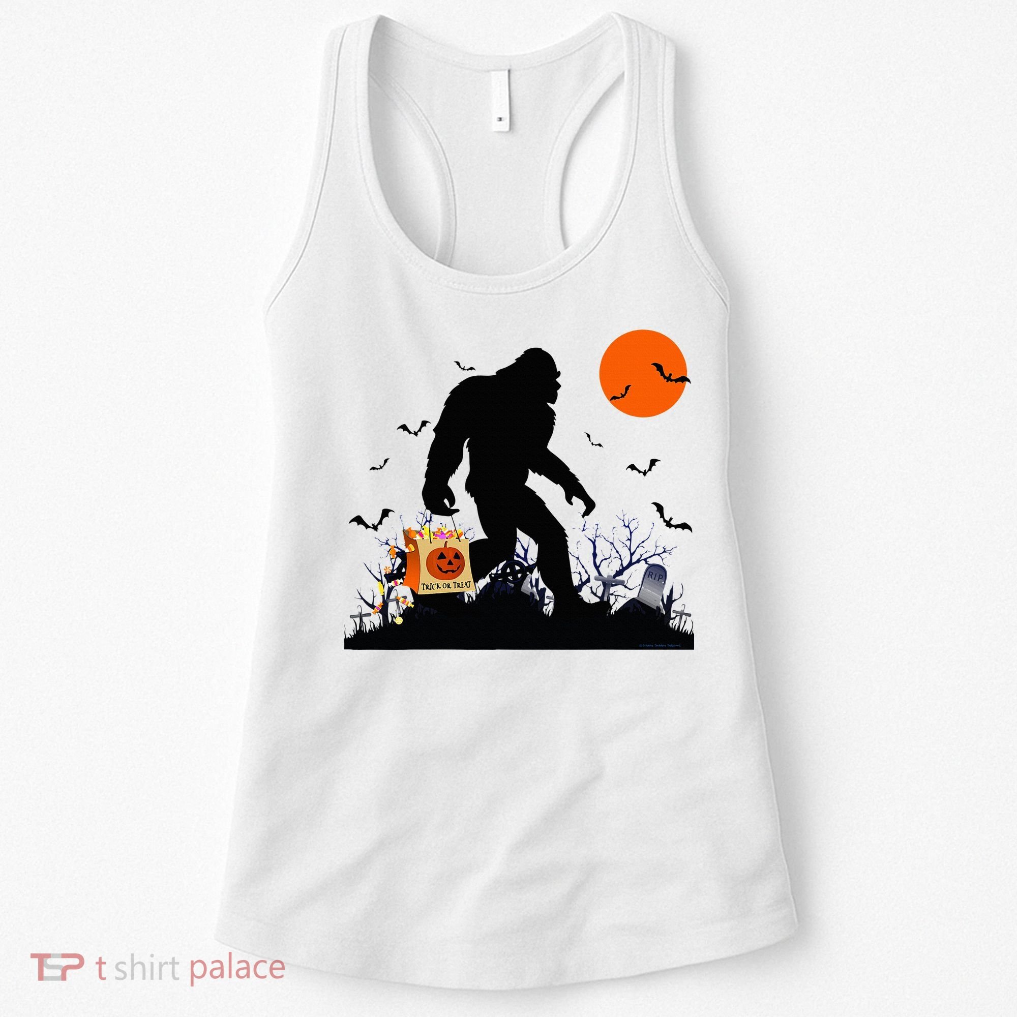 Funny Halloween Bigfoot Trick or Treating Bigfoot Women's Tank Top