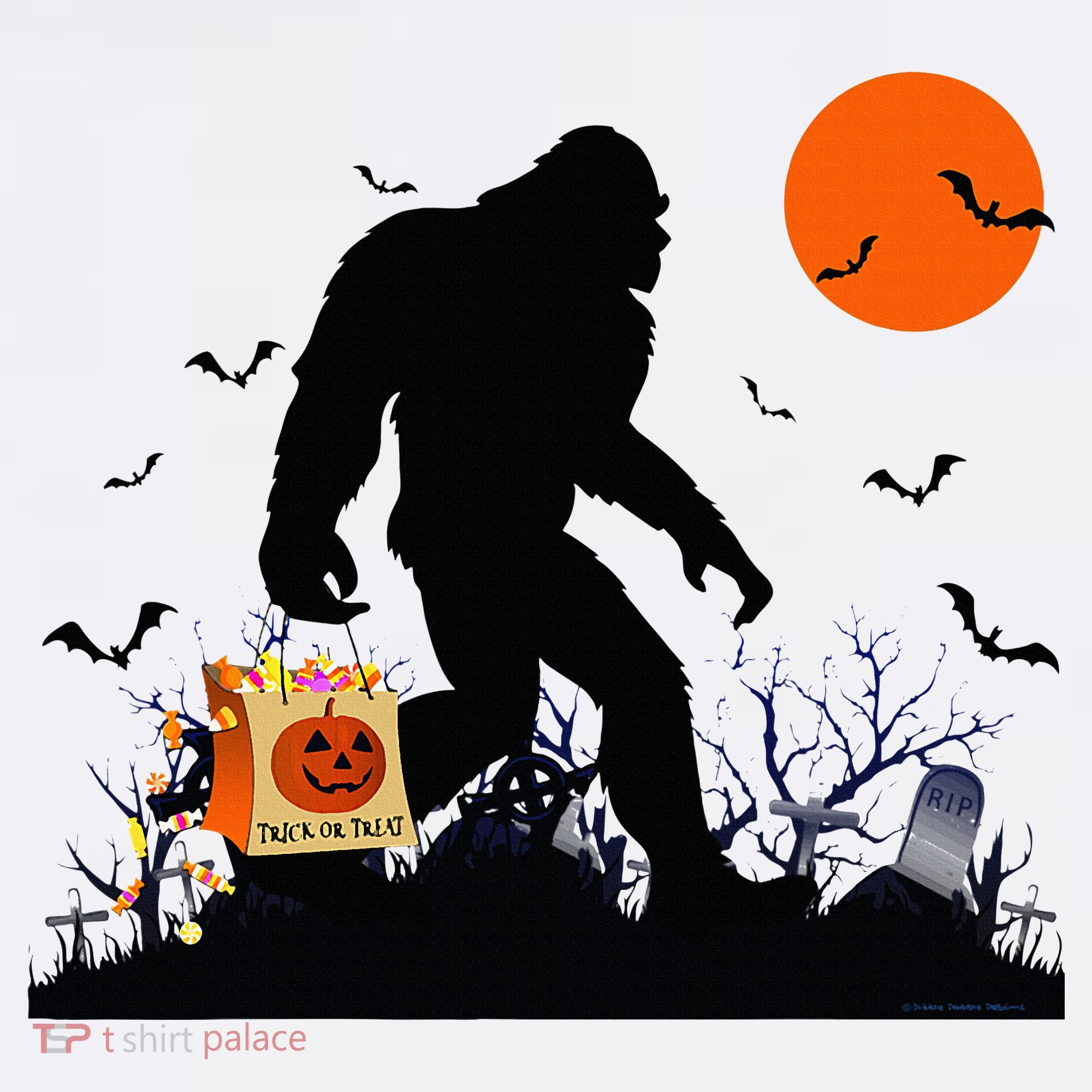 Funny Halloween Bigfoot Trick or Treating Bigfoot Women's Tank Top