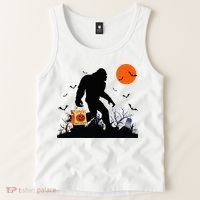 Funny Halloween Bigfoot Trick or Treating Bigfoot Tank Top thumb 2