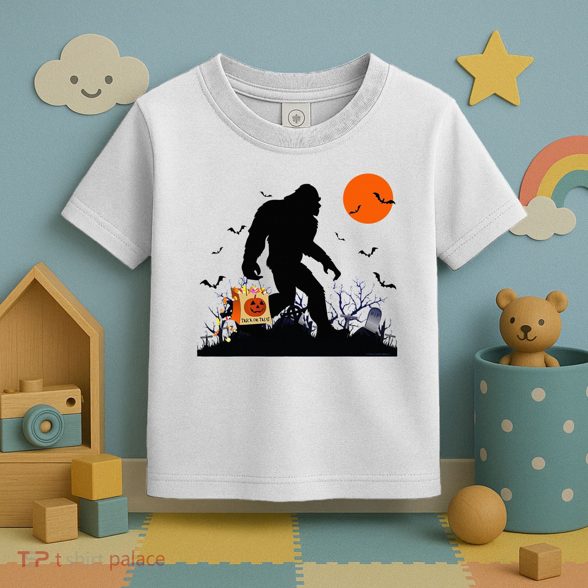 Funny Halloween Bigfoot Trick or Treating Bigfoot Toddler T-Shirt