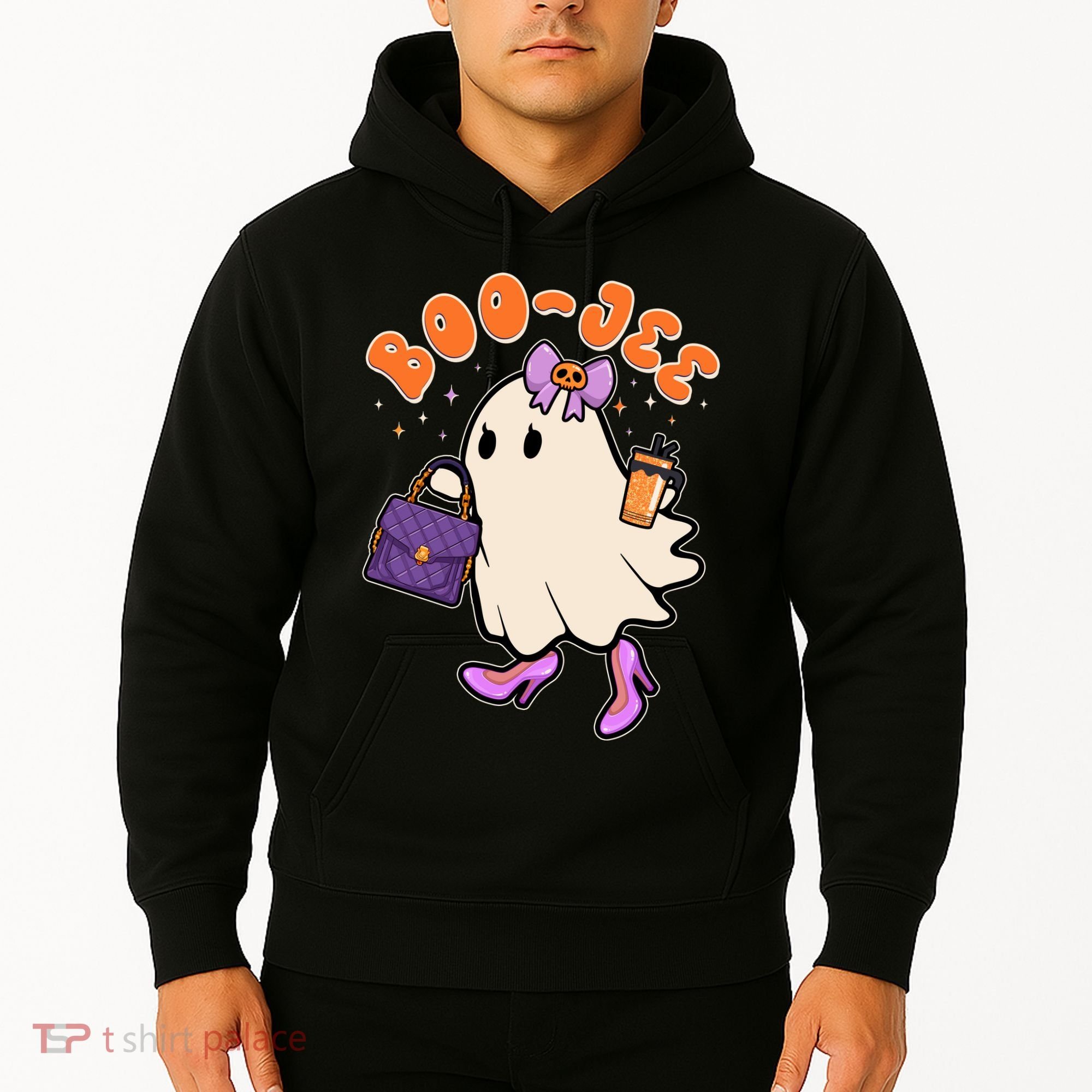 Funny Halloween BooJee Bougie Ghost Girl Hoodie