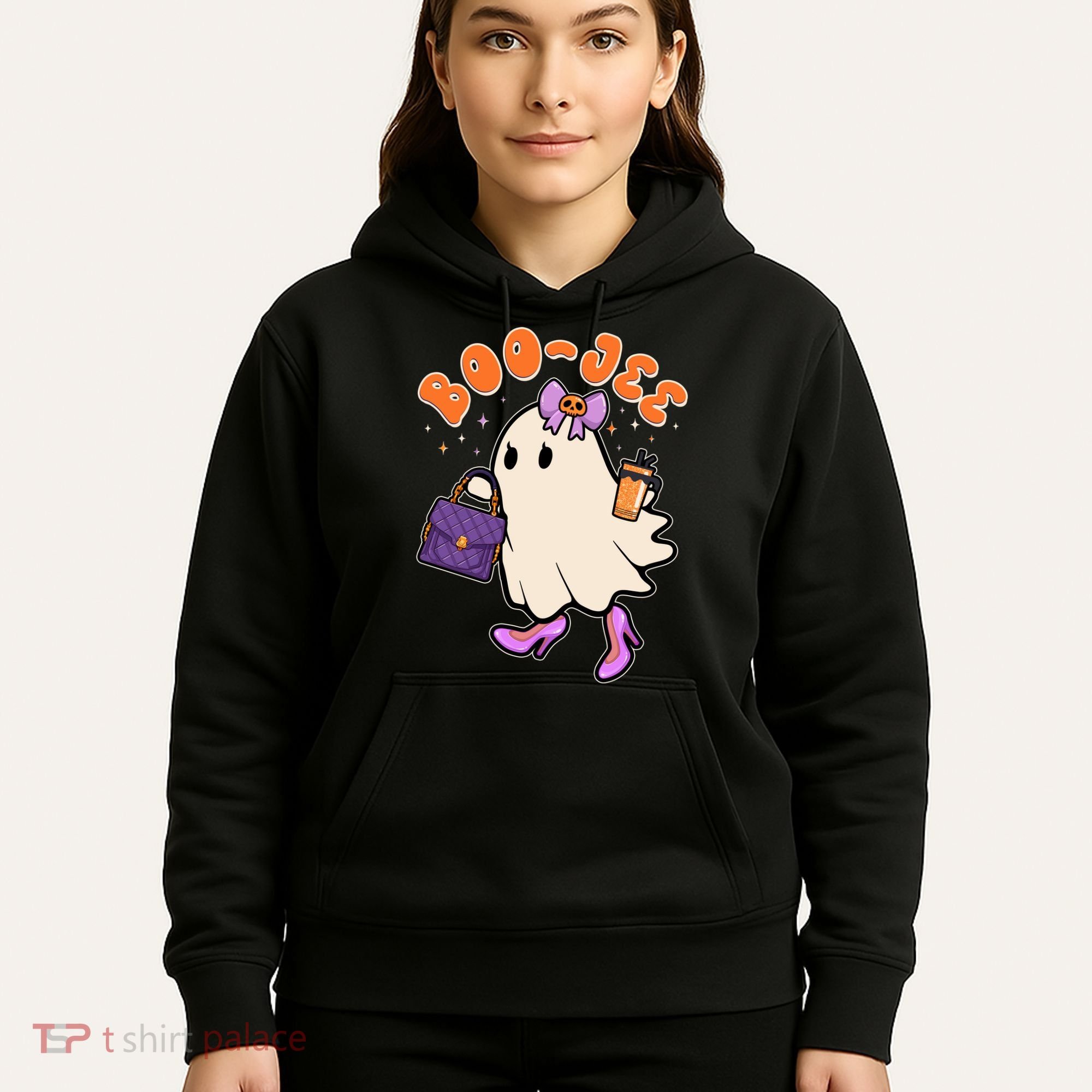 Funny Halloween BooJee Bougie Ghost Girl Hoodie