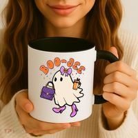 Funny Halloween BooJee Bougie Ghost Girl Coffee Mug thumb 3