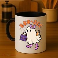 Funny Halloween BooJee Bougie Ghost Girl Coffee Mug thumb 4