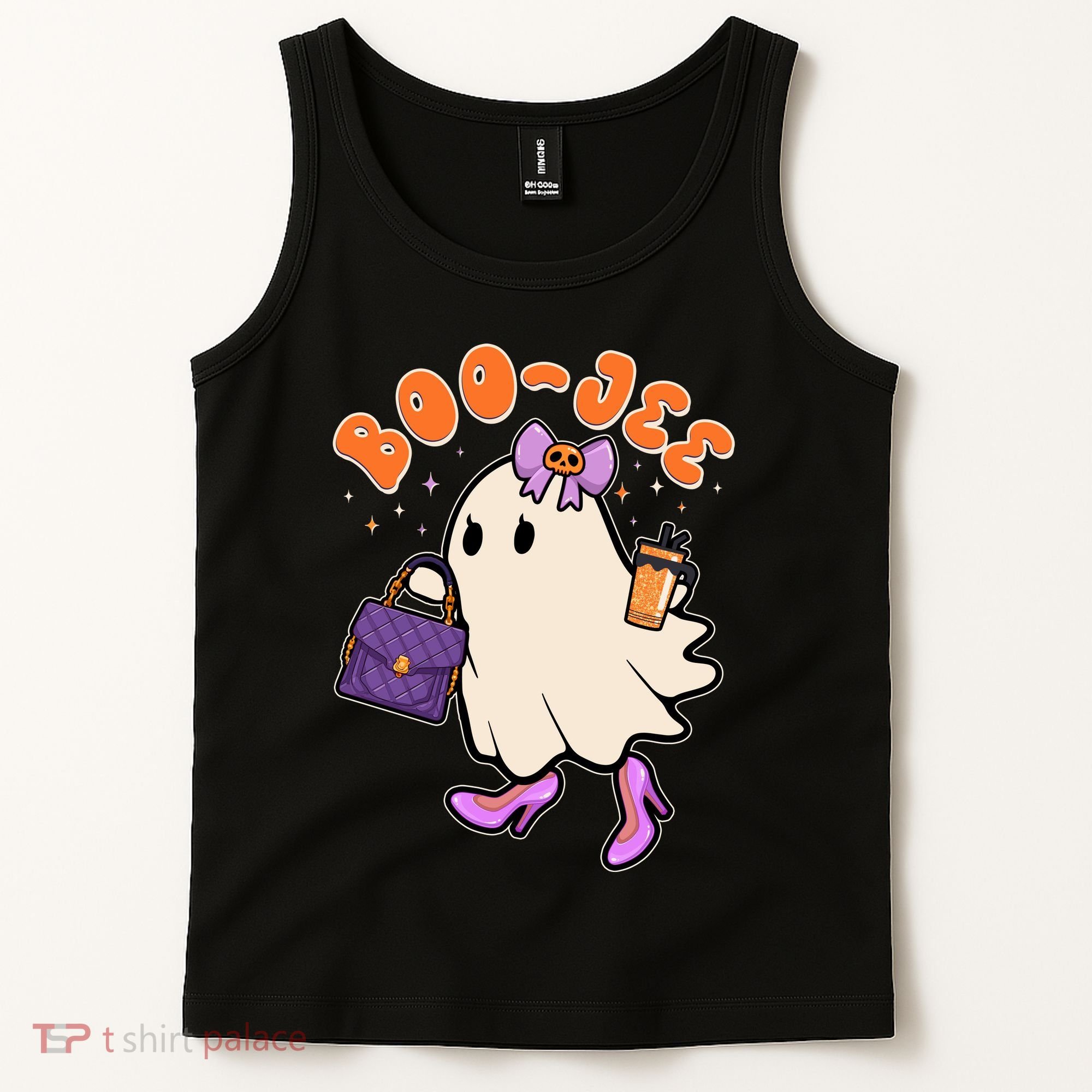 Funny Halloween BooJee Bougie Ghost Girl Tank Top