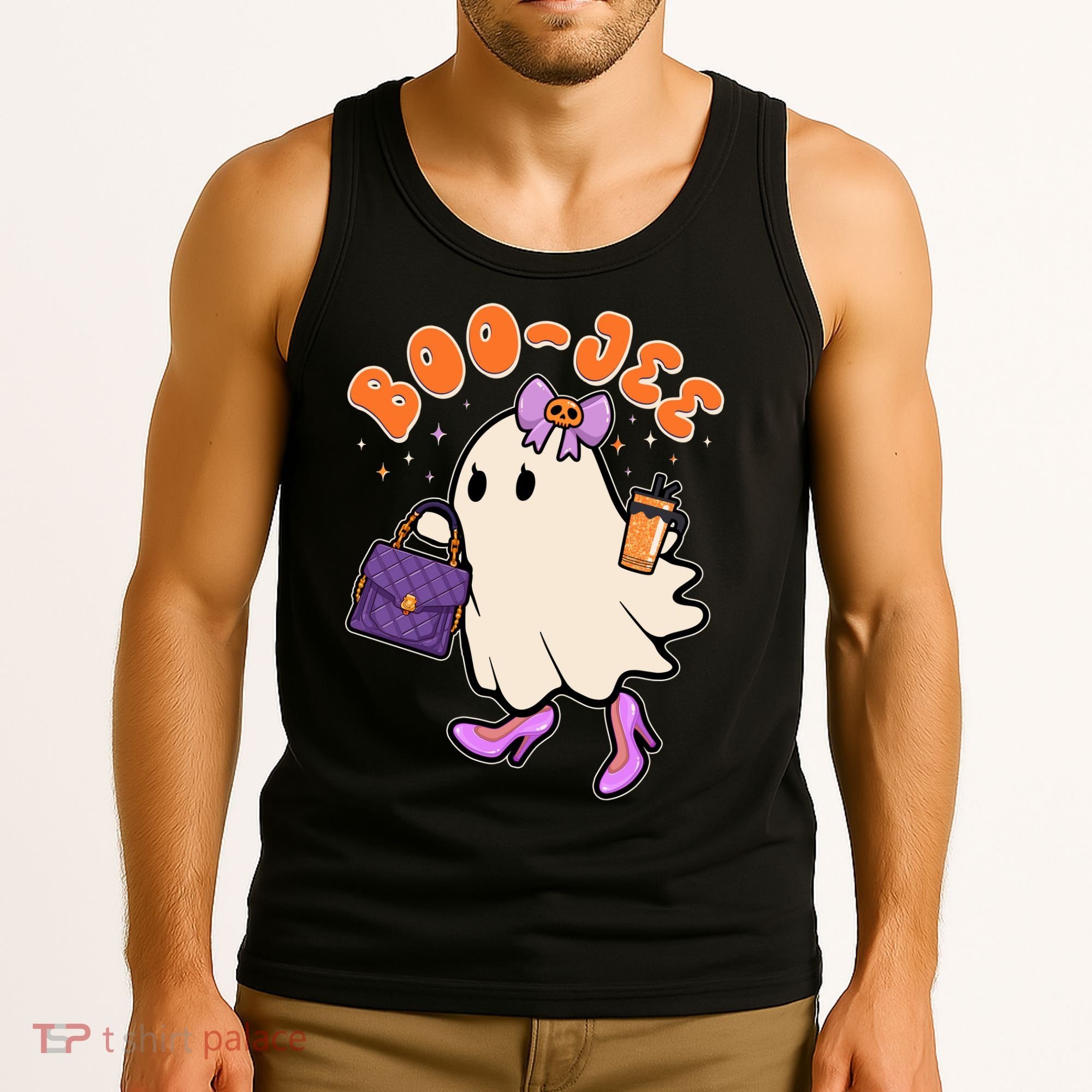 Funny Halloween BooJee Bougie Ghost Girl Tank Top