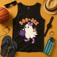 Funny Halloween BooJee Bougie Ghost Girl Tank Top thumb 4