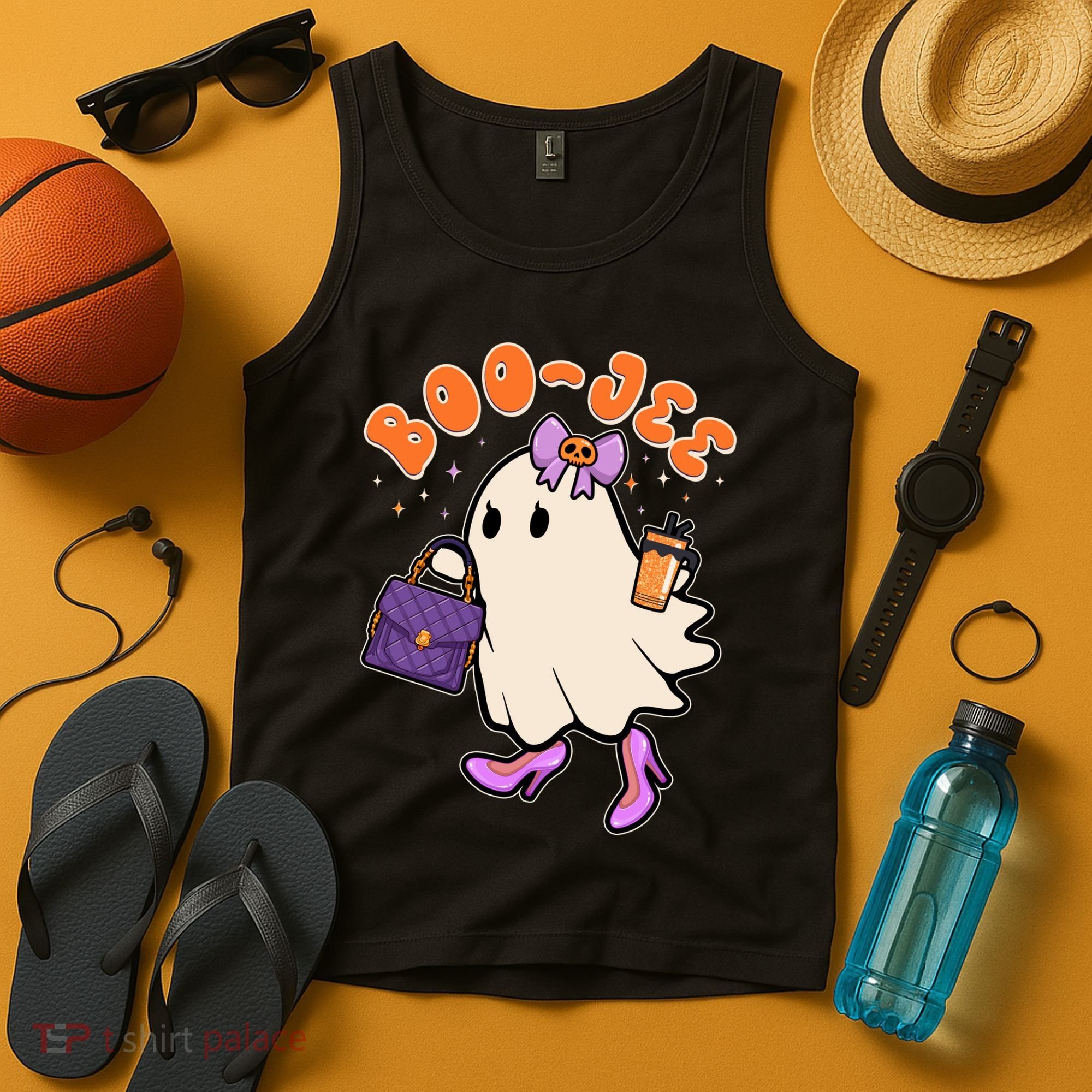 Funny Halloween BooJee Bougie Ghost Girl Tank Top