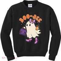 Funny Halloween BooJee Bougie Ghost Girl Kids Sweatshirt thumb 0