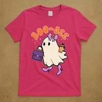 Funny Halloween BooJee Bougie Ghost Girl T-Shirt thumb 5