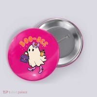 Funny Halloween BooJee Bougie Ghost Girl Button thumb 0