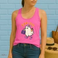 Funny Halloween BooJee Bougie Ghost Girl Women's Tank Top thumb 2