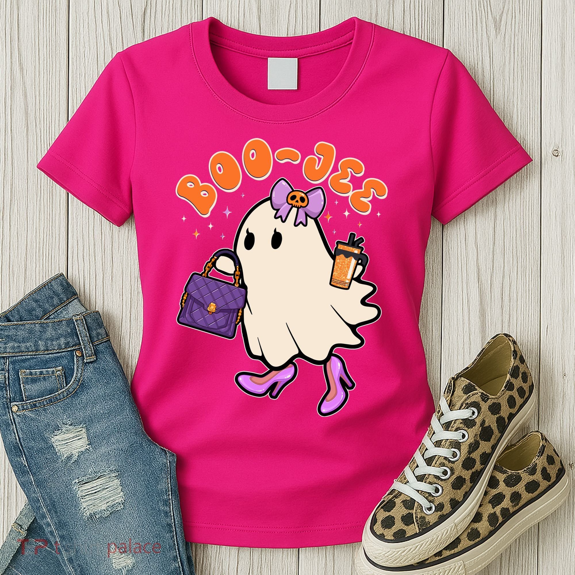 Funny Halloween BooJee Bougie Ghost Girl Women's T-Shirt
