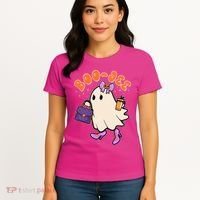 Funny Halloween BooJee Bougie Ghost Girl Women's T-Shirt thumb 4