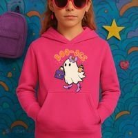 Funny Halloween BooJee Bougie Ghost Girl Kids Hoodie thumb 3