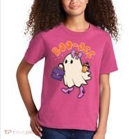 Funny Halloween BooJee Bougie Ghost Girl Kids T-Shirt thumb 2