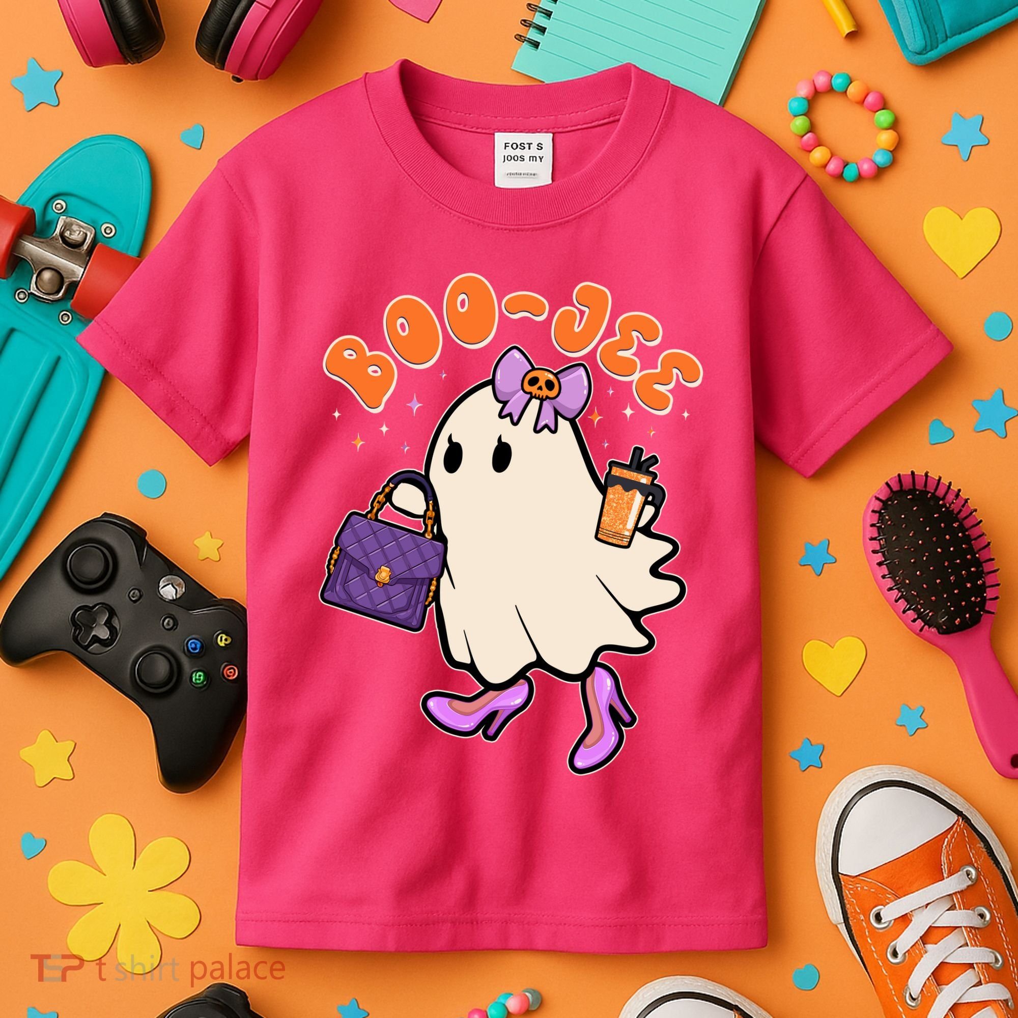 Funny Halloween BooJee Bougie Ghost Girl Kids T-Shirt