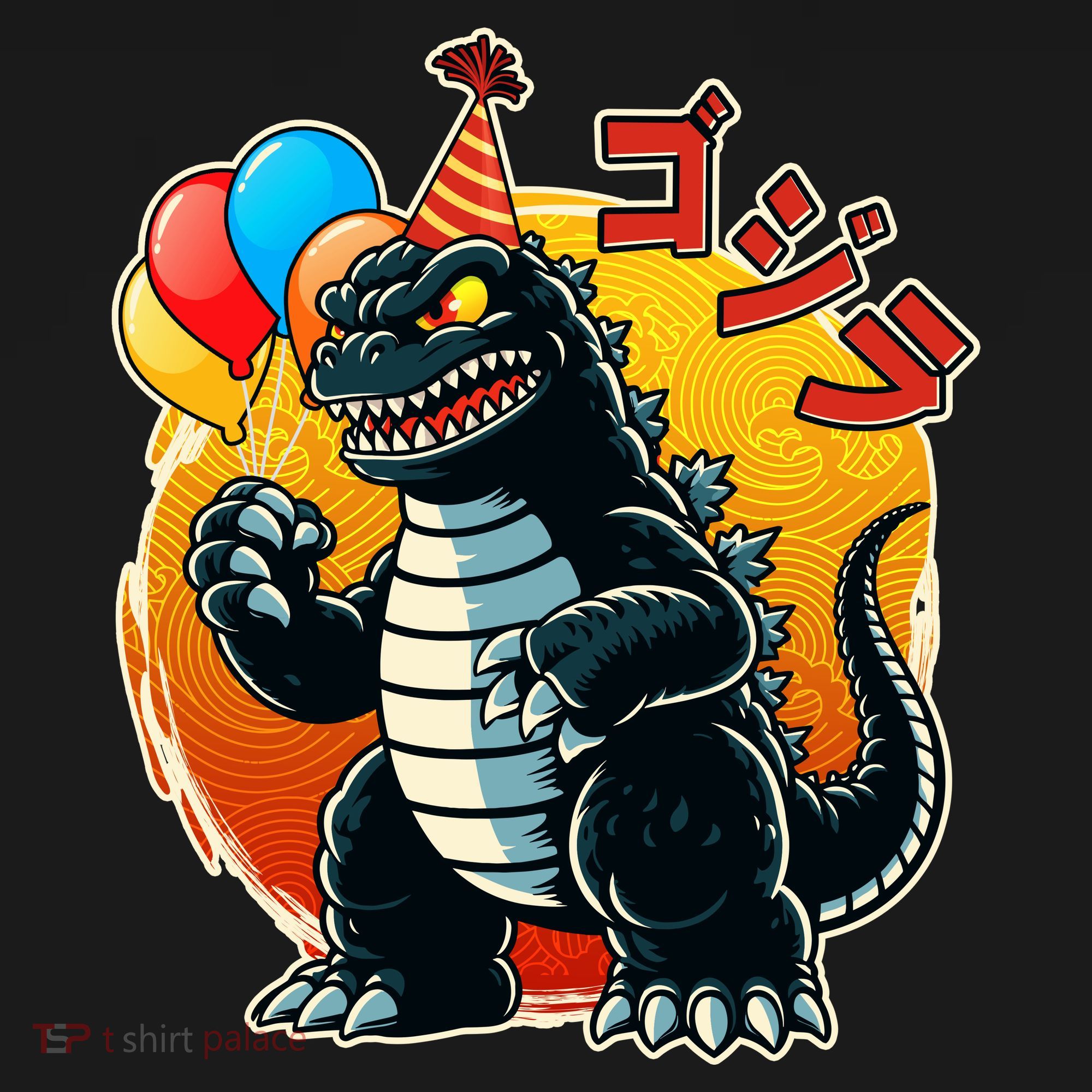 Funny Happy Birthday Japanese Kaiju Monster Women's Hoodie
