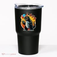 Funny Happy Birthday Japanese Kaiju Monster Tumbler thumb 0