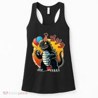 Funny Happy Birthday Japanese Kaiju Monster Women's Tank Top thumb 0