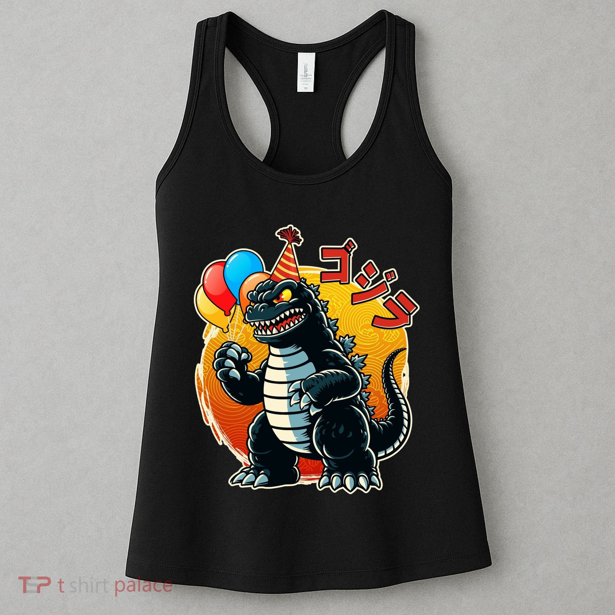 Funny Happy Birthday Japanese Kaiju Monster Women's Tank Top