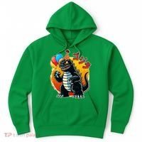 Funny Happy Birthday Japanese Kaiju Monster Hoodie thumb 0