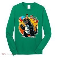 Funny Happy Birthday Japanese Kaiju Monster Long Sleeve Shirt thumb 0
