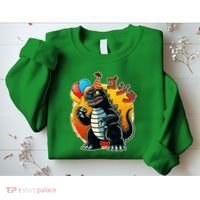 Funny Happy Birthday Japanese Kaiju Monster Sweatshirt thumb 2