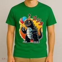 Funny Happy Birthday Japanese Kaiju Monster T-Shirt thumb 3