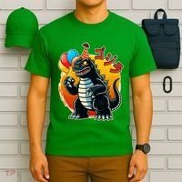 Funny Happy Birthday Japanese Kaiju Monster T-Shirt thumb 6