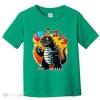 Funny Happy Birthday Japanese Kaiju Monster Toddler T-Shirt thumb 0