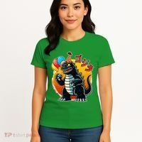Funny Happy Birthday Japanese Kaiju Monster Women's T-Shirt thumb 4