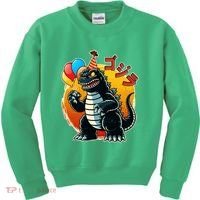Funny Happy Birthday Japanese Kaiju Monster Kids Sweatshirt thumb 0