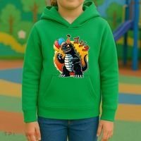Funny Happy Birthday Japanese Kaiju Monster Kids Hoodie thumb 3