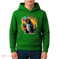 Funny Happy Birthday Japanese Kaiju Monster Kids Hoodie thumb 4