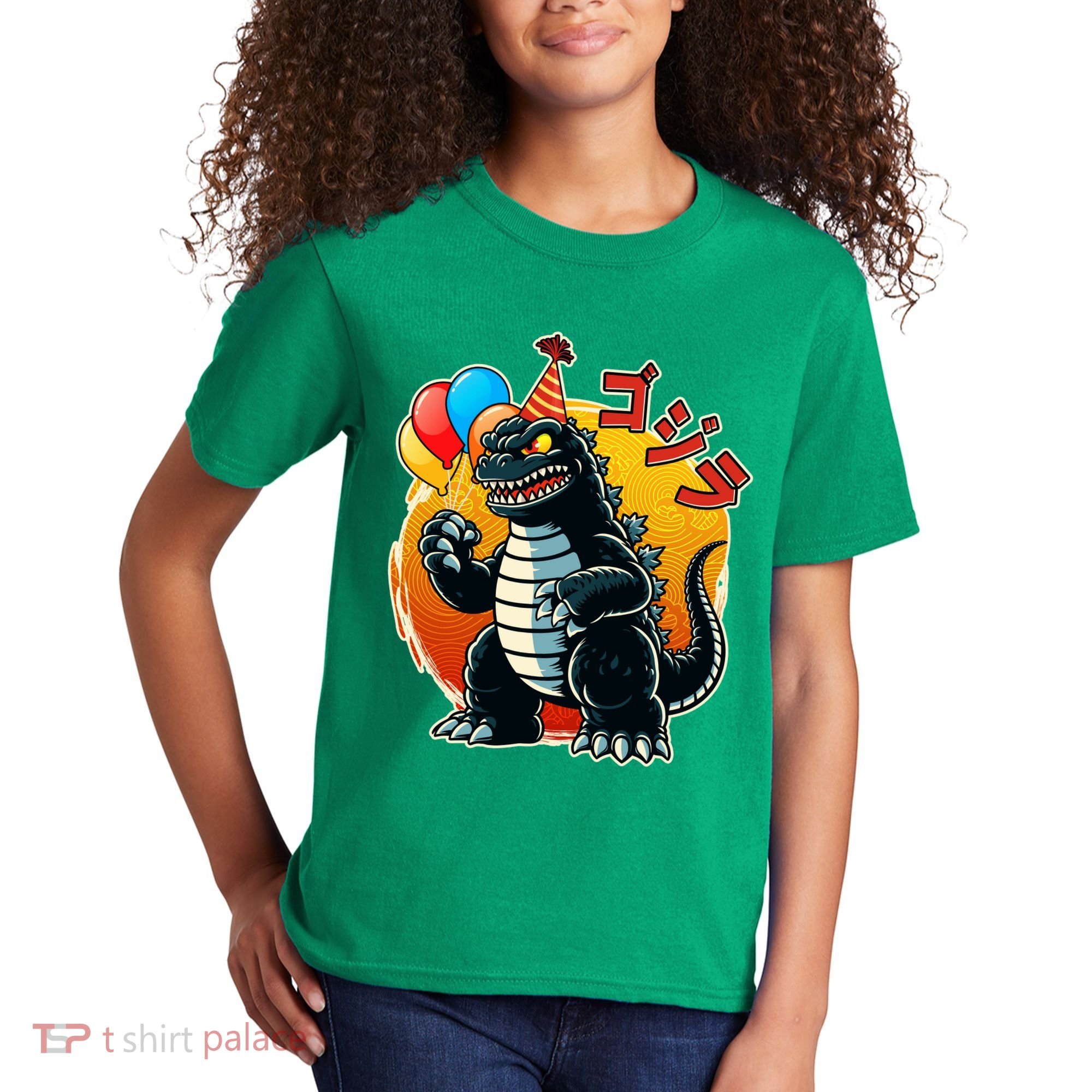 Funny Happy Birthday Japanese Kaiju Monster Kids T-Shirt