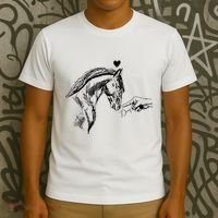 Funny Hand Boop On A HorseS Nose Funny Horse Lover Long Sleeve T-Shirt thumb 3