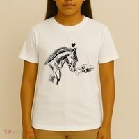 Funny Hand Boop On A HorseS Nose Funny Horse Lover Long Sleeve T-Shirt thumb 4