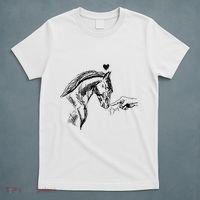 Funny Hand Boop On A HorseS Nose Funny Horse Lover Long Sleeve T-Shirt thumb 5