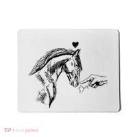 Funny Hand Boop On A HorseS Nose Funny Horse Lover Long Sleeve Mousepad thumb 0